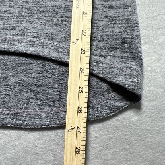 Athleta No Sweatin It Sharkbite Gray Crew Neck Pullover Sweater Women’s Size: S - Picture 10 of 13